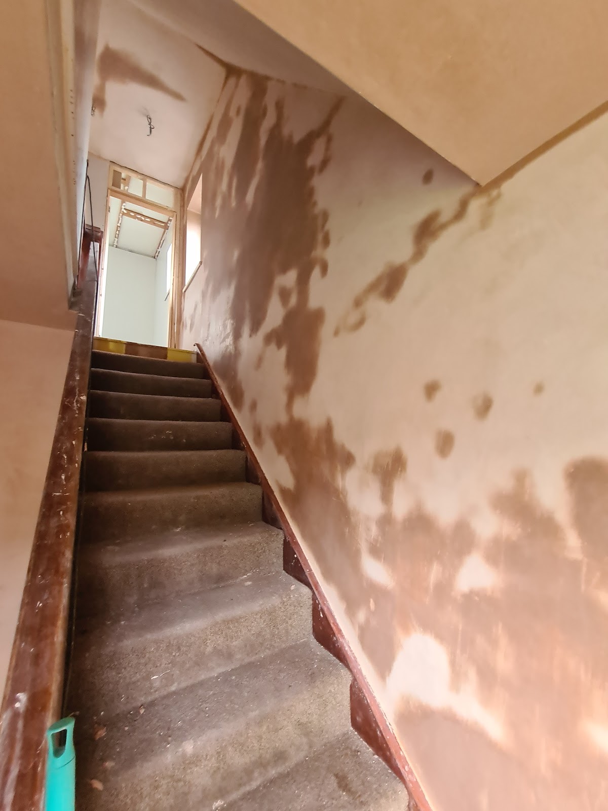 Stairwell plaster drying out